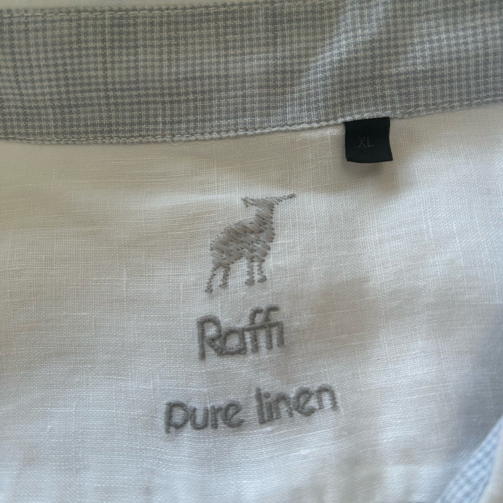 Raffi Crisp White 100% linen Long Sleeve Shirt. Excellent condition;) - Picture 4 of 13